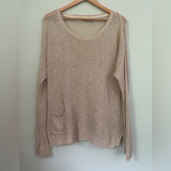 Anthropologie Sweaters - Anthropologie Linen patch pocket sweater